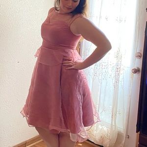 Lindy Bop-deep pink with shear layer-worn once